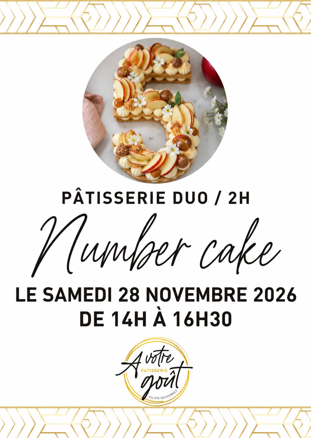 PÂTISSERIE DUO - 2H - Samedi 28 novembre 2026