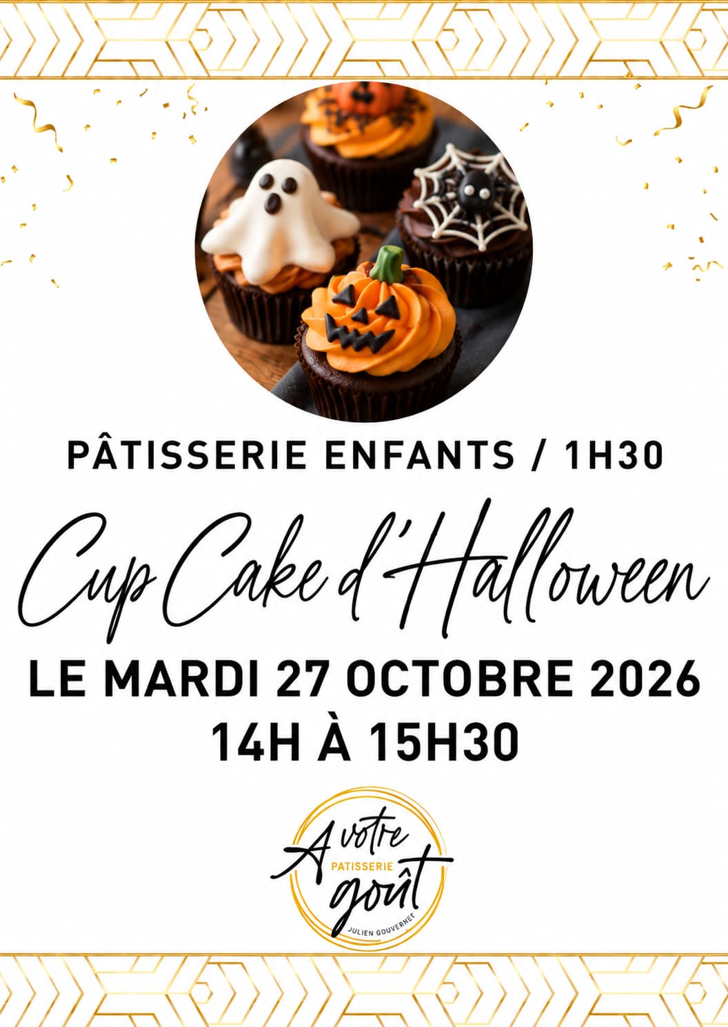 PÂTISSERIE ENFANTS - 1H30 - Mardi 27 octobre 2026